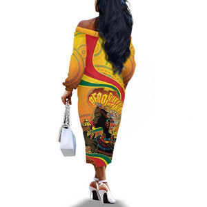 Afro Latina Queen Off The Shoulder Long Sleeve Dress The Beauty Of Black Women - African Pride