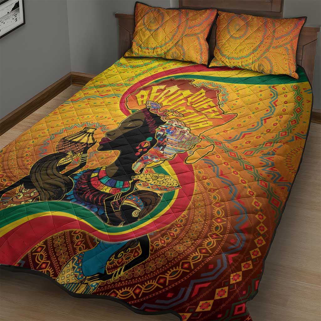 Afro Latina Queen Quilt Bed Set The Beauty Of Black Women - African Pride