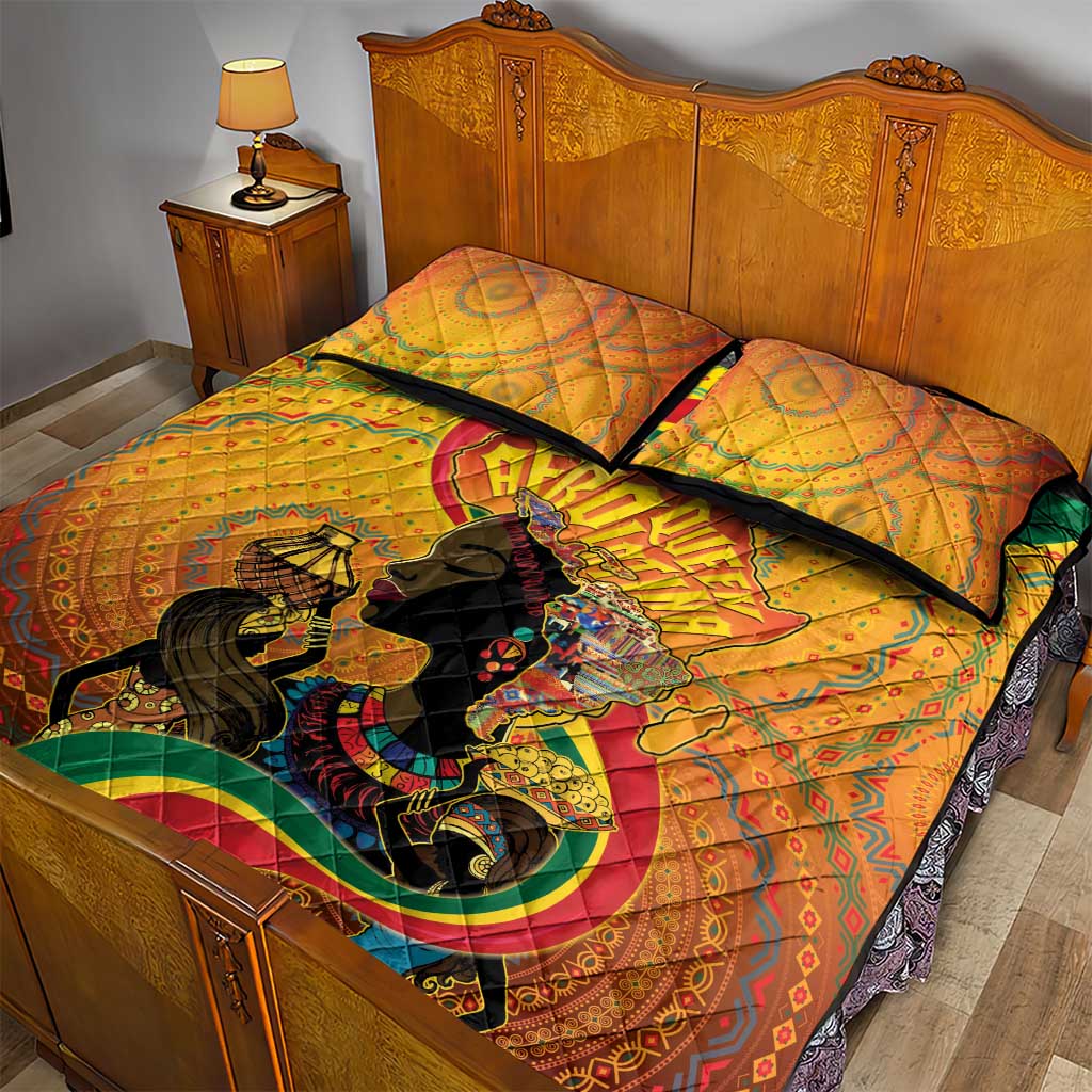 Afro Latina Queen Quilt Bed Set The Beauty Of Black Women - African Pride