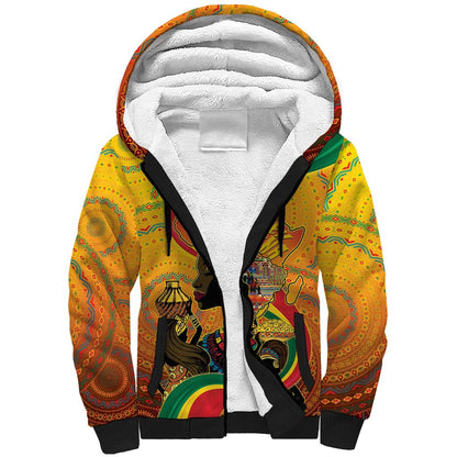 Afro Latina Queen Sherpa Hoodie The Beauty Of Black Women - African Pride