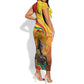 Afro Latina Queen Short Sleeve Bodycon Dress The Beauty Of Black Women - African Pride