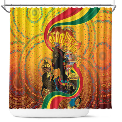 Afro Latina Queen Shower Curtain The Beauty Of Black Women - African Pride