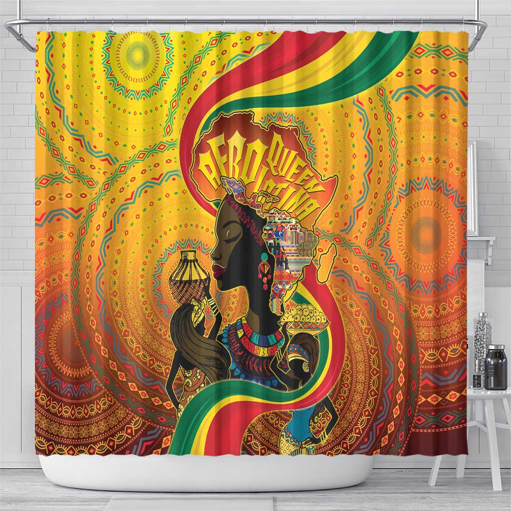 Afro Latina Queen Shower Curtain The Beauty Of Black Women - African Pride
