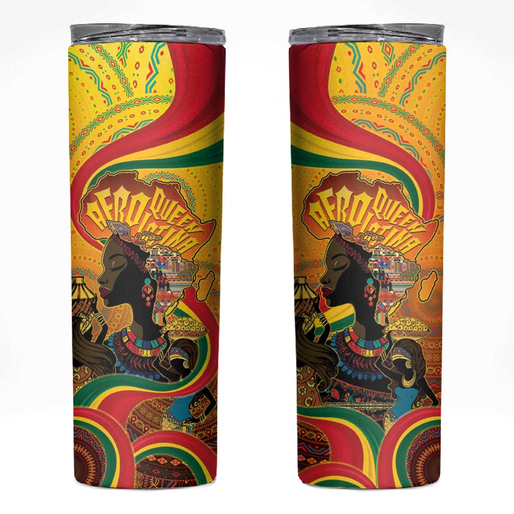 Afro Latina Queen Skinny Tumbler The Beauty Of Black Women - African Pride