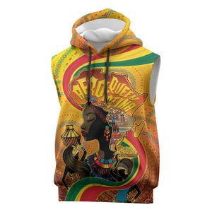 Afro Latina Queen Sleeveless Hoodie The Beauty Of Black Women - African Pride