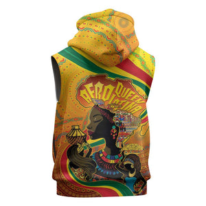 Afro Latina Queen Sleeveless Zip Hoodie The Beauty Of Black Women - African Pride