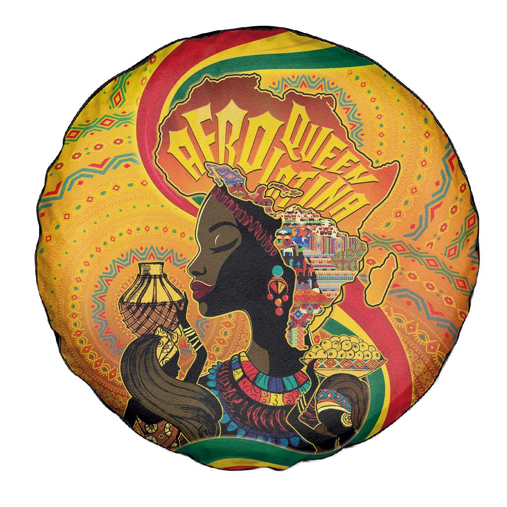 Afro Latina Queen Spare Tire Cover The Beauty Of Black Women - African Pride