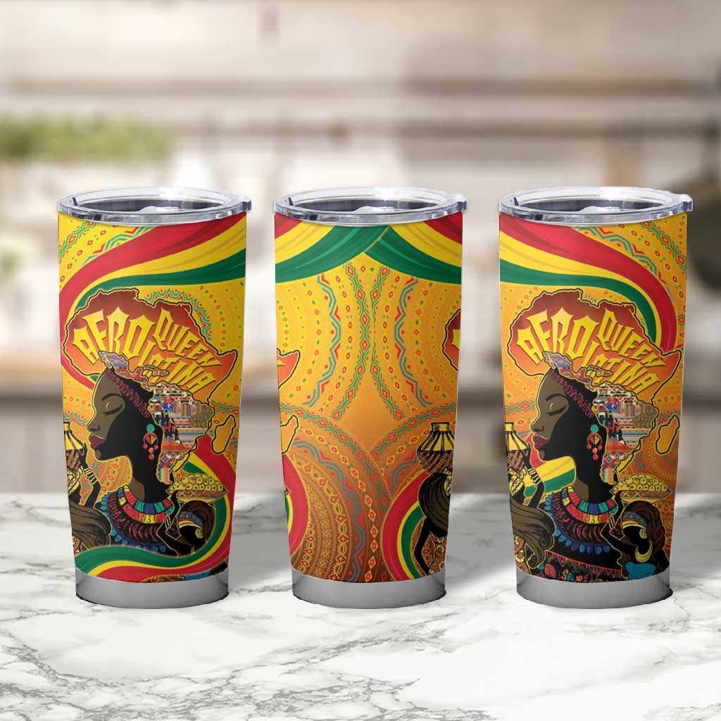 Afro Latina Queen Tumbler Cup The Beauty Of Black Women - African Pride