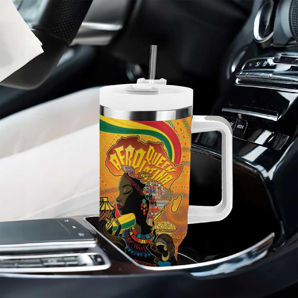 Afro Latina Queen Tumbler With Handle The Beauty Of Black Women - African Pride