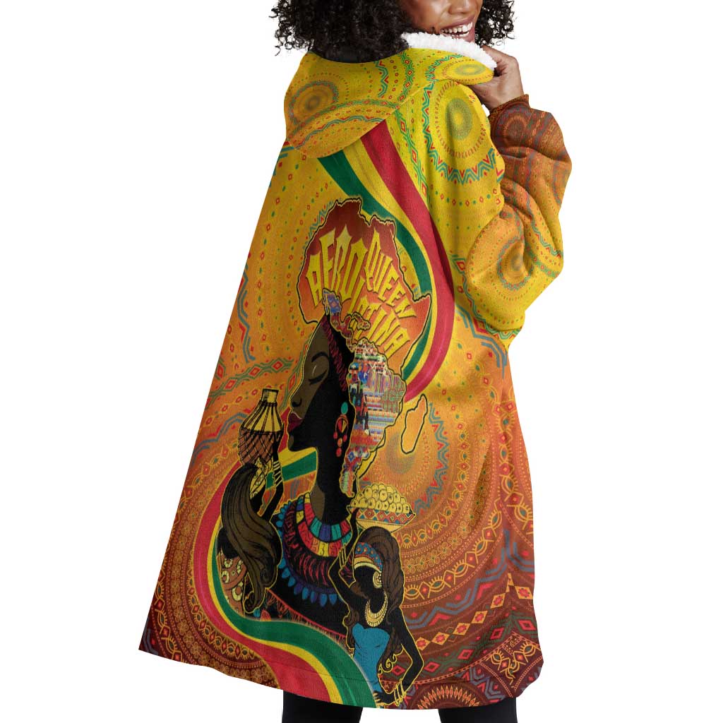 Afro Latina Queen Wearable Blanket Hoodie The Beauty Of Black Women - African Pride
