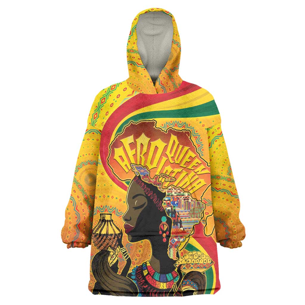 Afro Latina Queen Wearable Blanket Hoodie The Beauty Of Black Women - African Pride