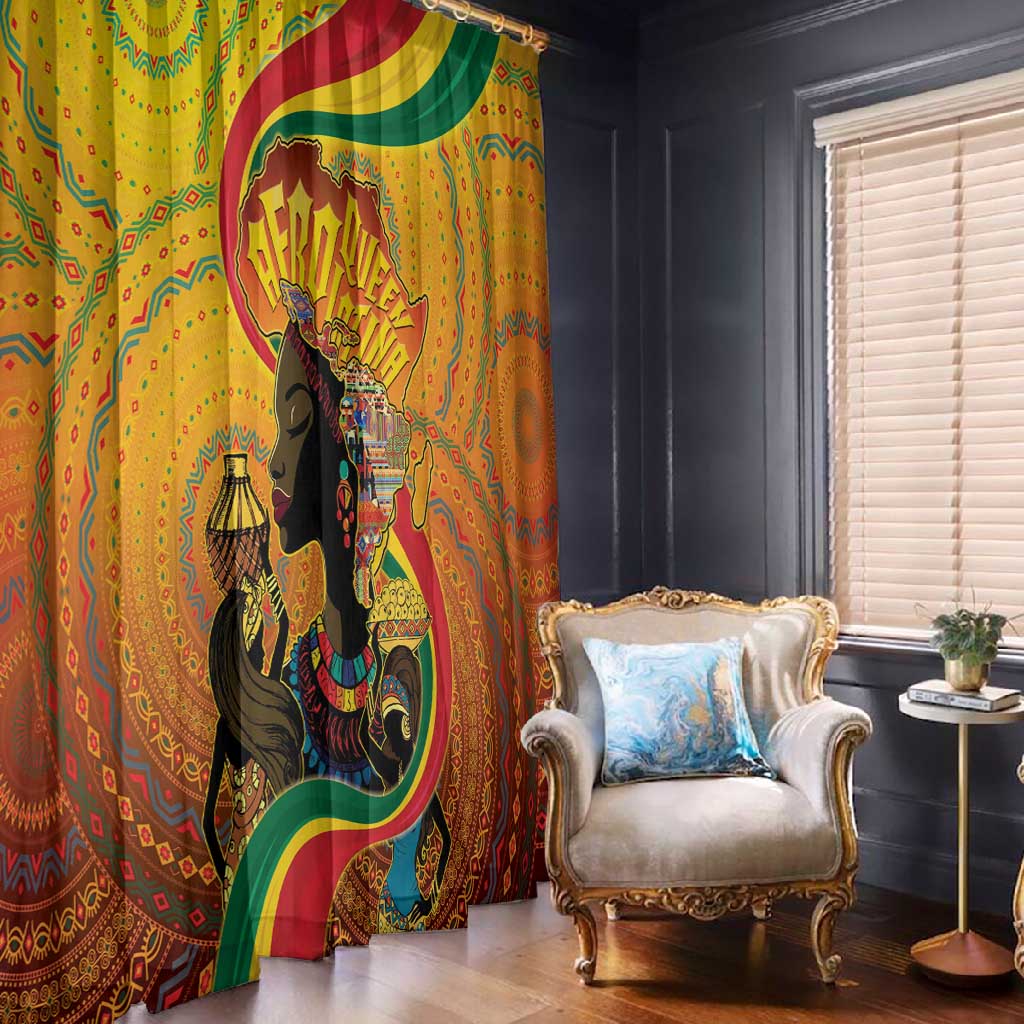 Afro Latina Queen Window Curtain The Beauty Of Black Women - African Pride