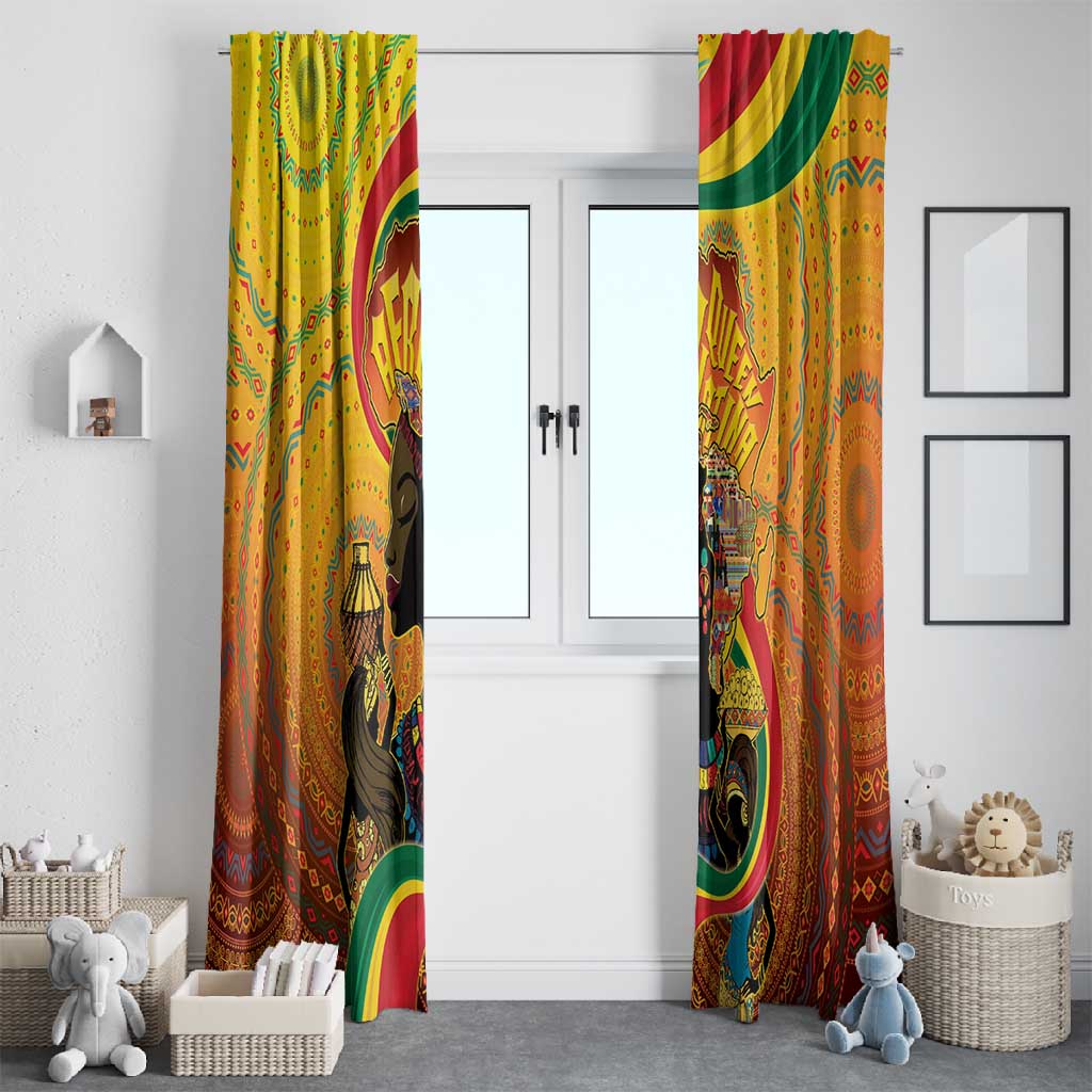 Afro Latina Queen Window Curtain The Beauty Of Black Women - African Pride