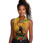 Afro Latina Queen Women Sleeveless Polo Shirt The Beauty Of Black Women - African Pride