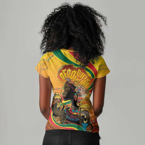 Afro Latina Queen Women V-Neck T-Shirt The Beauty Of Black Women - African Pride