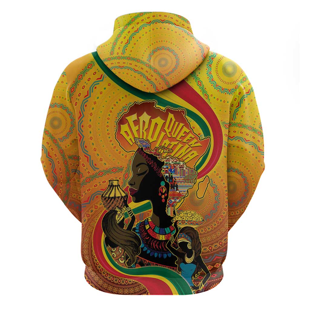 Afro Latina Queen Zip Hoodie The Beauty Of Black Women - African Pride