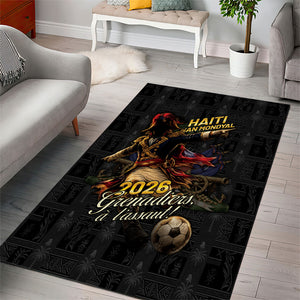 Haiti Football 2026 Area Rug Haiti Nan Mondyal