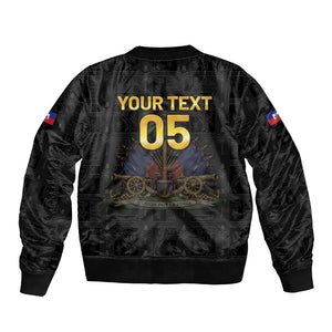 Custom Haiti Football 2026 Bomber Jacket Haiti Nan Mondyal