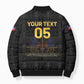 Custom Haiti Football 2026 Bomber Puffer Jacket Haiti Nan Mondyal