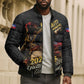 Custom Haiti Football 2026 Bomber Puffer Jacket Haiti Nan Mondyal