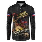 Custom Haiti Football 2026 Button Sweatshirt Haiti Nan Mondyal