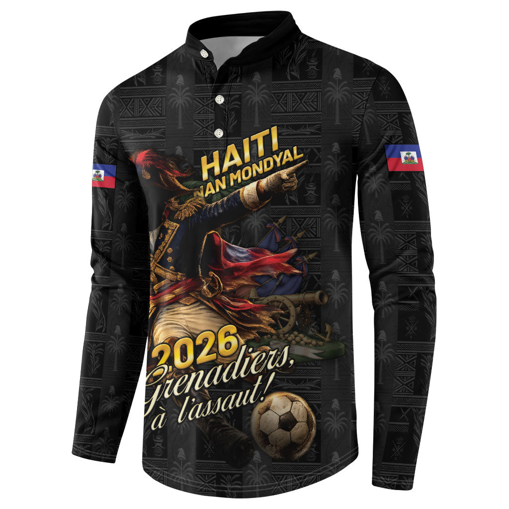 Custom Haiti Football 2026 Button Sweatshirt Haiti Nan Mondyal