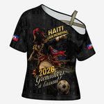 Custom Haiti Football 2026 Cross Shoulder Shirt Haiti Nan Mondyal