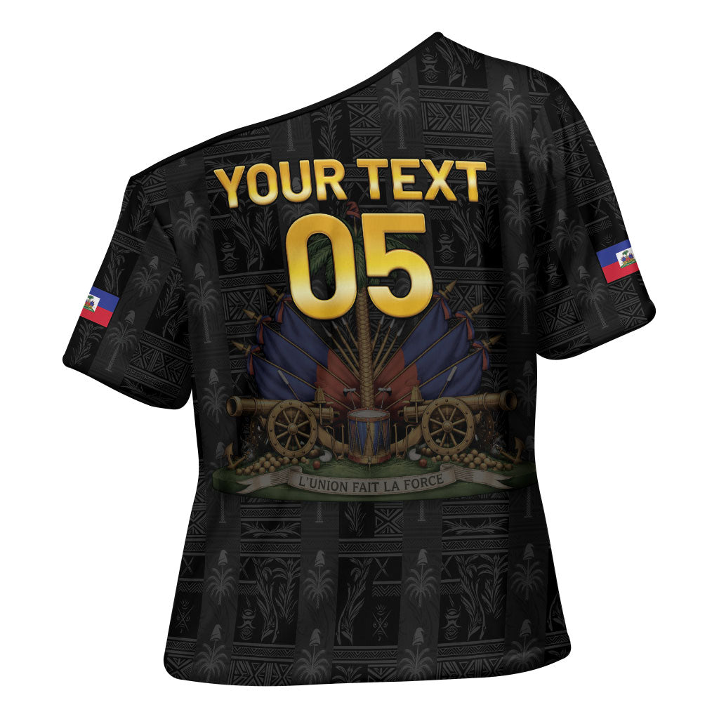 Custom Haiti Football 2026 Cross Shoulder Shirt Haiti Nan Mondyal