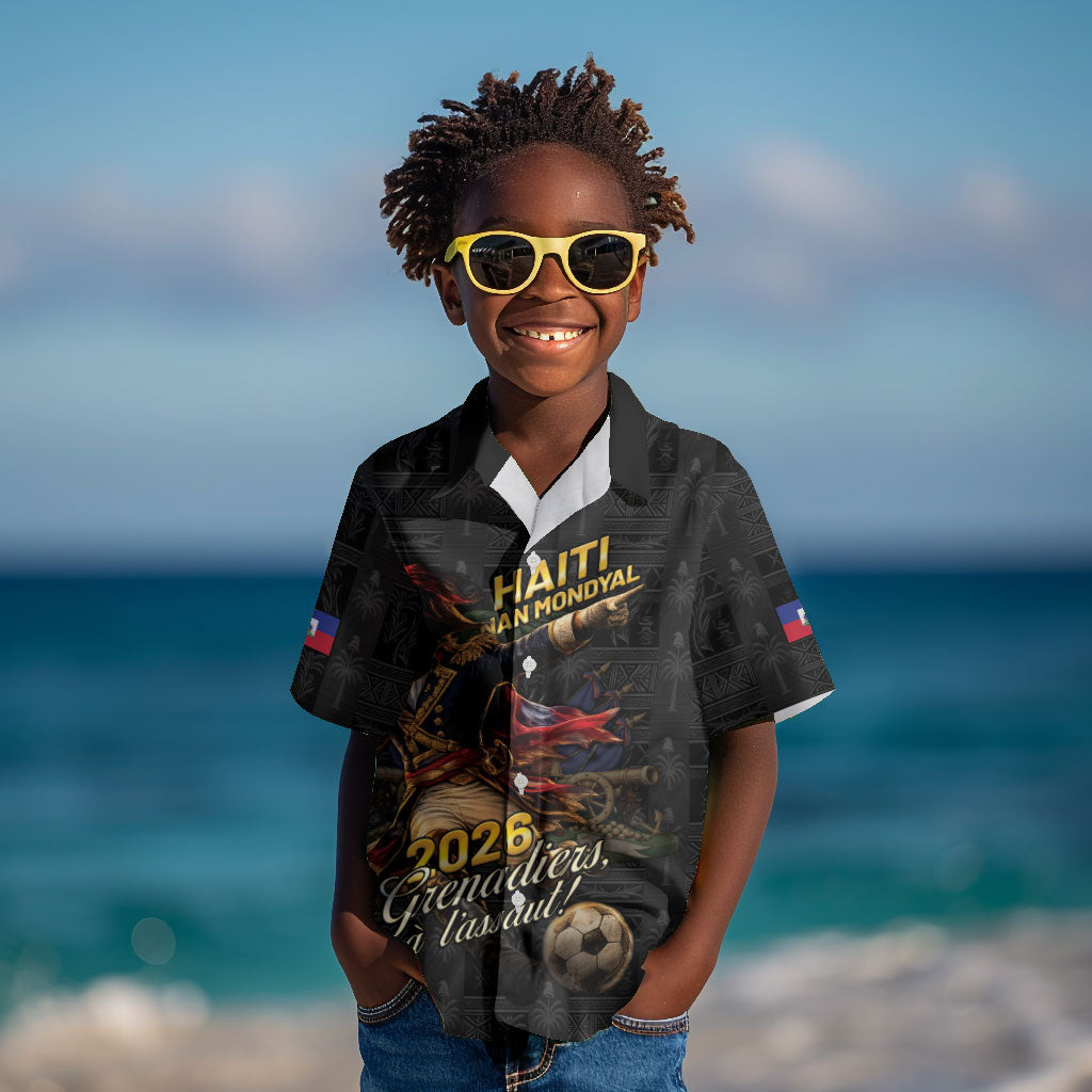 Custom Haiti Football 2026 Kid Hawaiian Shirt Haiti Nan Mondyal