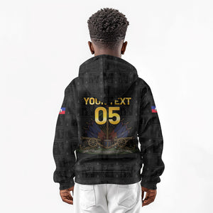 Custom Haiti Football 2026 Kid Hoodie Haiti Nan Mondyal