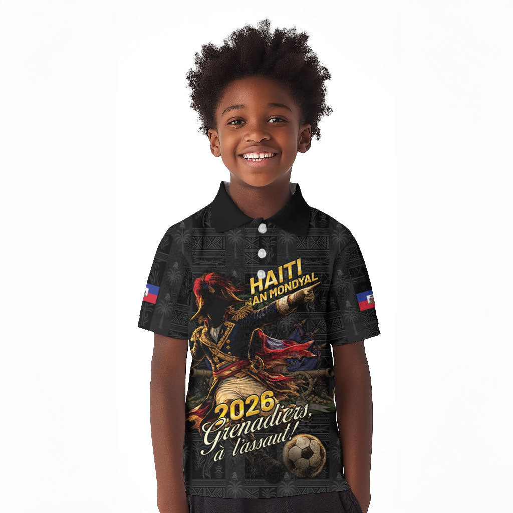 Custom Haiti Football 2026 Kid Polo Shirt Haiti Nan Mondyal