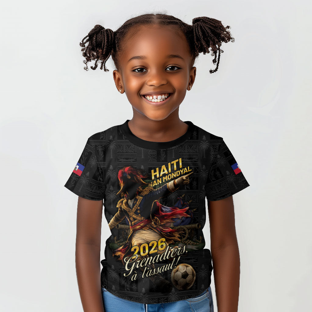 Custom Haiti Football 2026 Kid T shirt Haiti Nan Mondyal