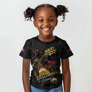 Custom Haiti Football 2026 Kid T shirt Haiti Nan Mondyal