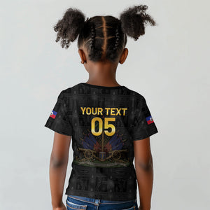 Custom Haiti Football 2026 Kid T shirt Haiti Nan Mondyal