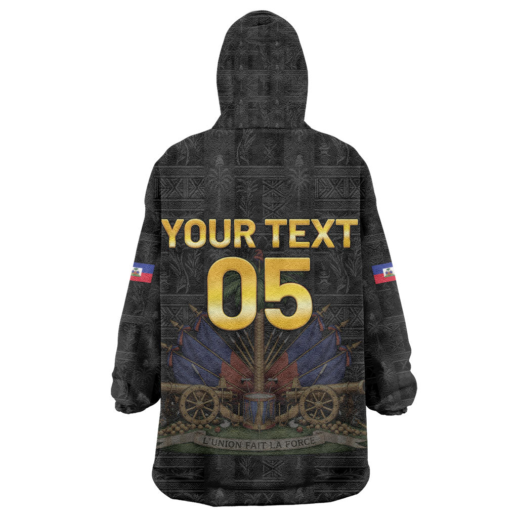 Custom Haiti Football 2026 Kid Wearable Blanket Hoodie Haiti Nan Mondyal