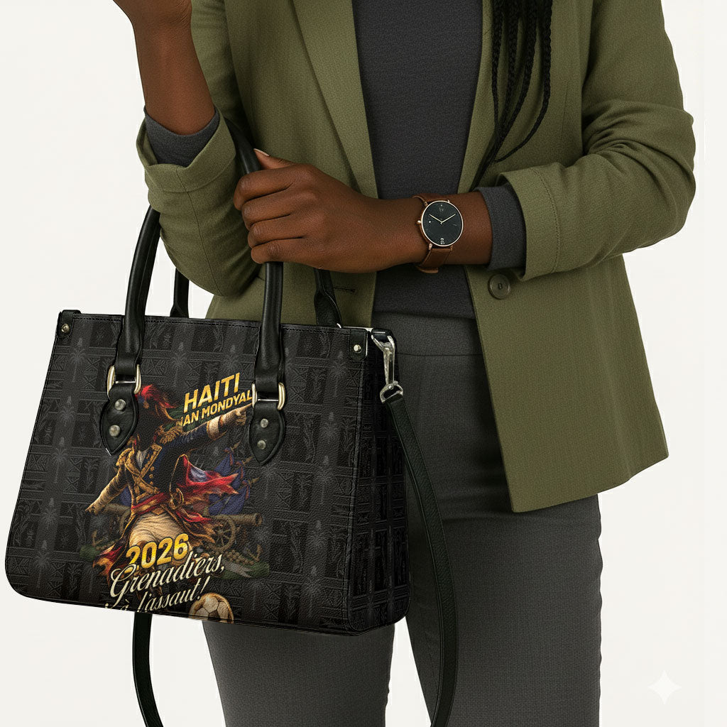 Haiti Football 2026 Leather Bag Haiti Nan Mondyal