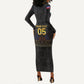 Custom Haiti Football 2026 Long Sleeve Bodycon Dress Haiti Nan Mondyal