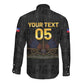 Custom Haiti Football 2026 Long Sleeve Button Shirt Haiti Nan Mondyal