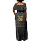 Custom Haiti Football 2026 Off Shoulder Maxi Dress Haiti Nan Mondyal