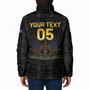 Custom Haiti Football 2026 Padded Jacket Haiti Nan Mondyal