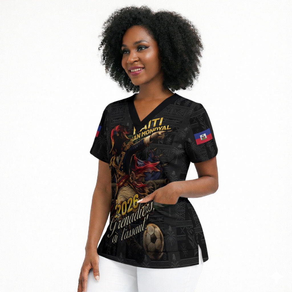 Custom Haiti Football 2026 Scrub Top Haiti Nan Mondyal