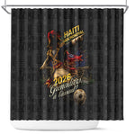 Haiti Football 2026 Shower Curtain Haiti Nan Mondyal