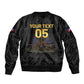 Custom Haiti Football 2026 Sleeve Zip Bomber Jacket Haiti Nan Mondyal
