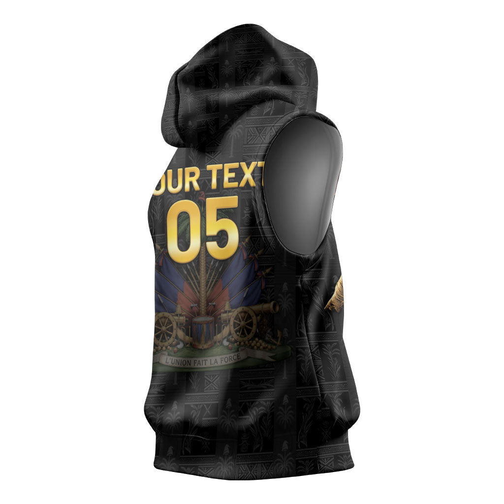 Custom Haiti Football 2026 Sleeveless Hoodie Haiti Nan Mondyal