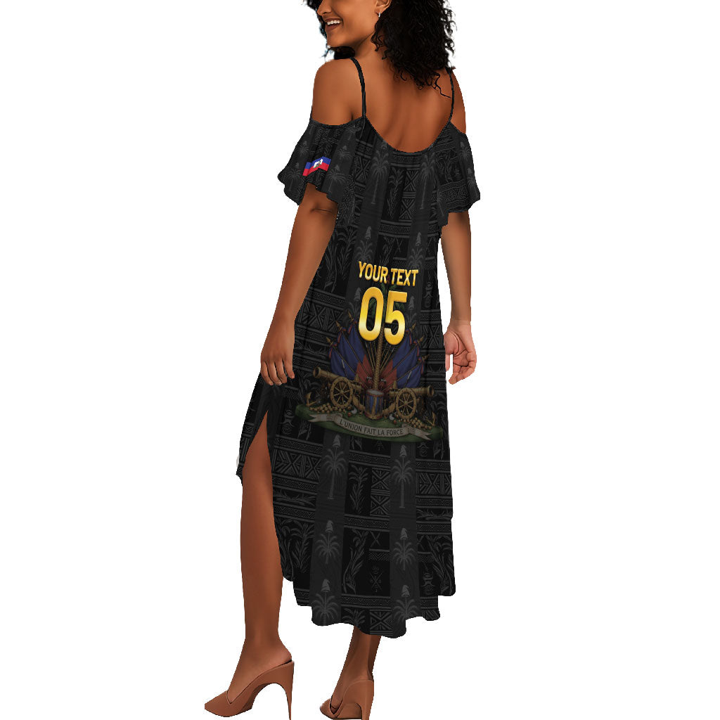 Custom Haiti Football 2026 Summer Maxi Dress Haiti Nan Mondyal