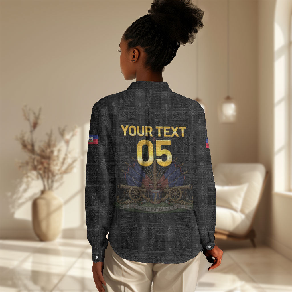 Custom Haiti Football 2026 Women Casual Shirt Haiti Nan Mondyal