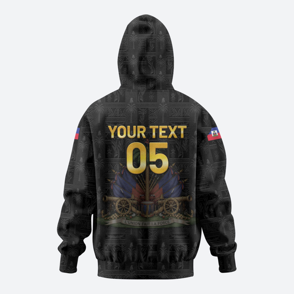 Custom Haiti Football 2026 Zip Hoodie Haiti Nan Mondyal