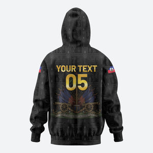Custom Haiti Football 2026 Zip Hoodie Haiti Nan Mondyal