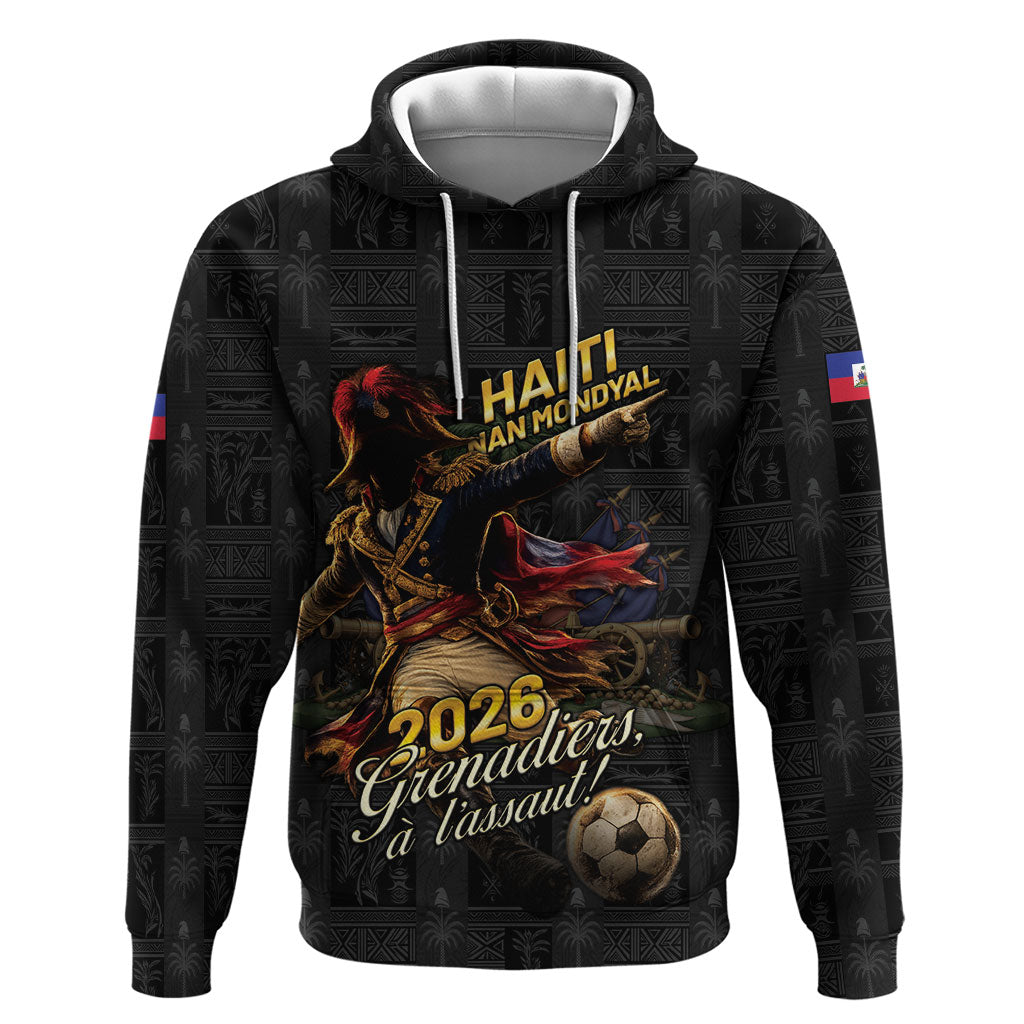 Custom Haiti Football 2026 Zip Hoodie Haiti Nan Mondyal