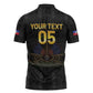 Custom Haiti Football 2026 Zipper Polo Shirt Haiti Nan Mondyal